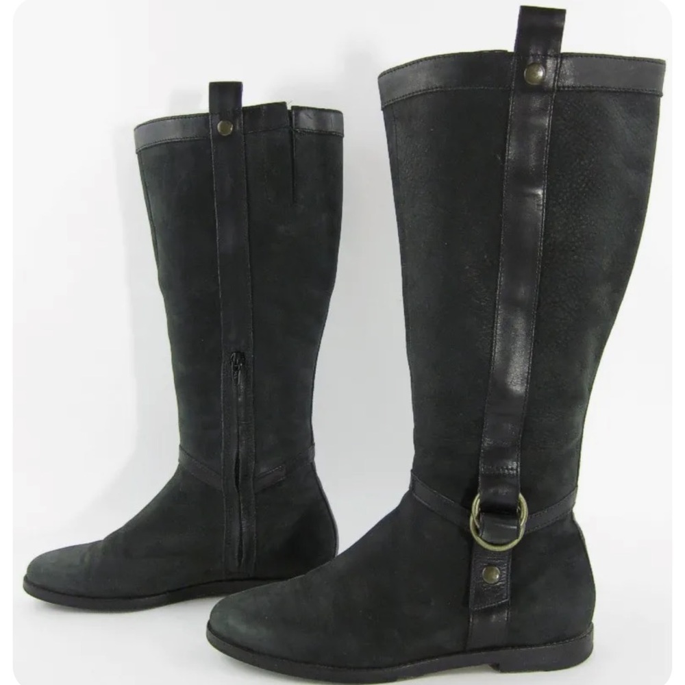 Cole Haan 'Air Liberty' Flat Riding Boot Black Vintag… Gem